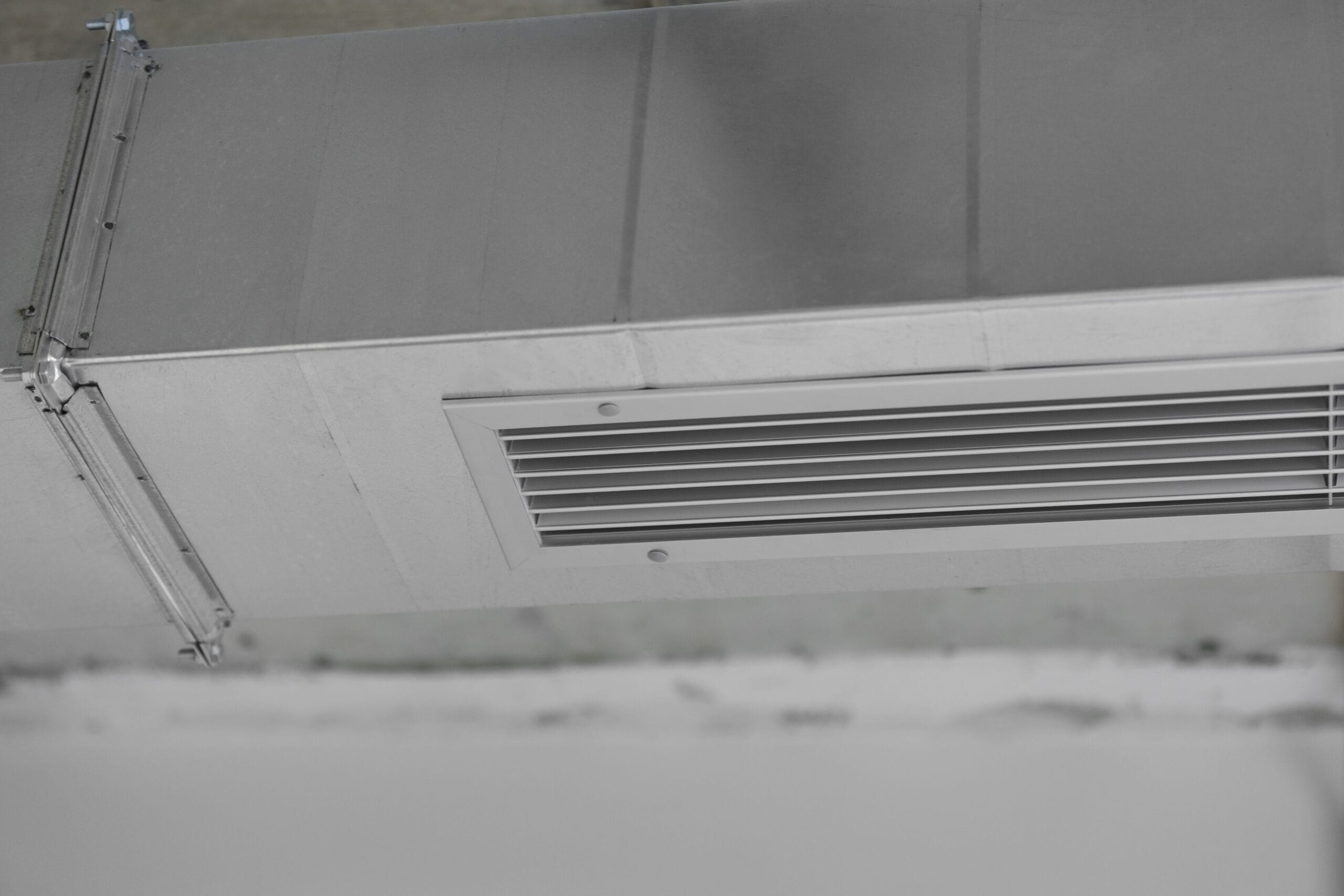 Ceiling Cassette Air Conditioner Installed in Commercial Space